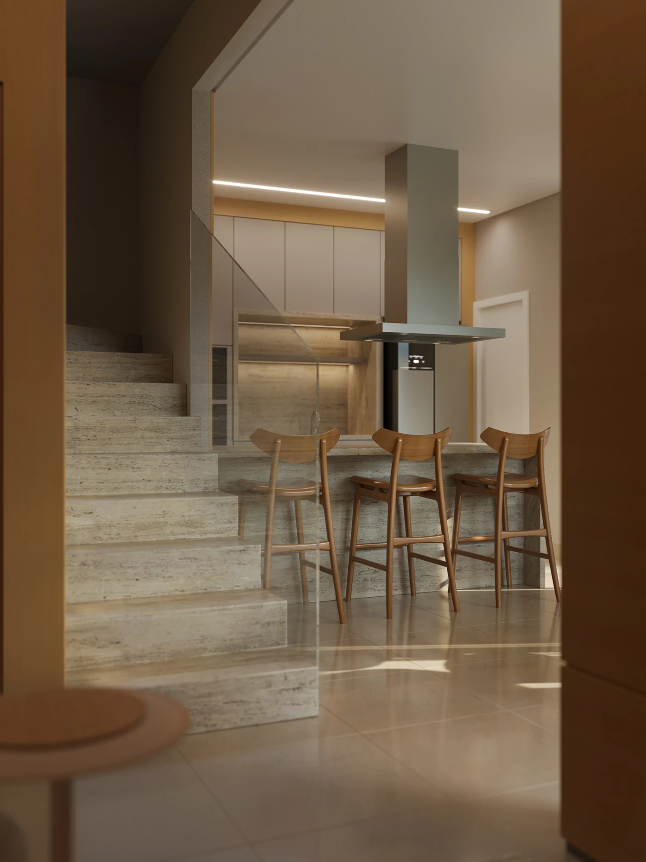 Cozinha do sobrado de 121 m²