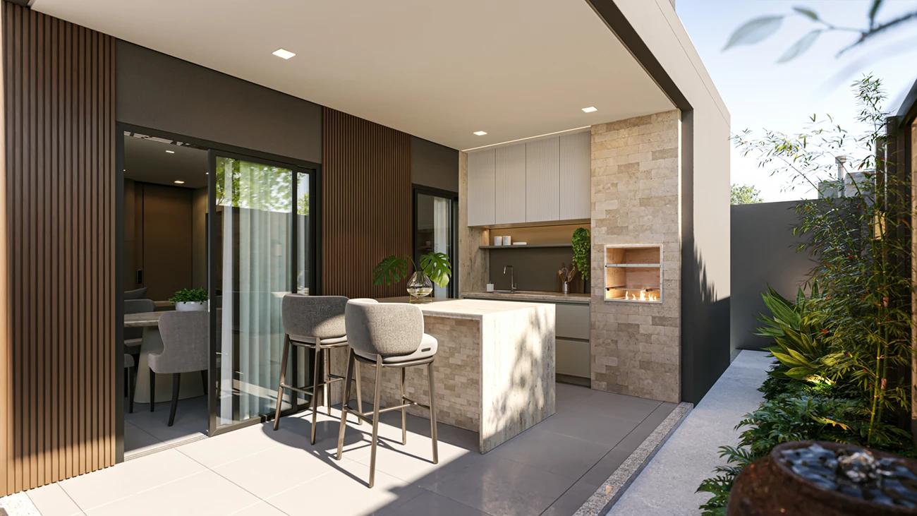 Espaço gourmet do sobrado de 104 m²